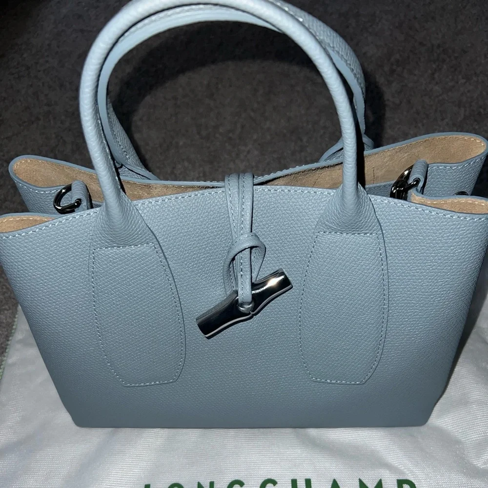 Longchamp Roseau Essential Medium Leather Tote - Picture 2 of 12